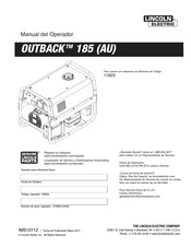 Lincoln Electric OUTBACK 185 AU Manual Del Operador