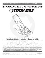 Troy-Bilt 540 Serie Manual Del Operador
