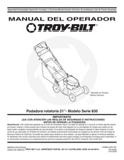 Troy Built 830 Serie Manual Del Operador