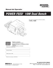 Lincoln Electric POWER FEED 10M Dual Bench Manual Del Operador