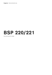 Gaggenau BSP 220/221 Instrucciones De Uso