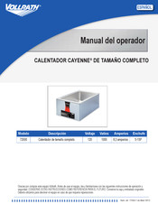 Vollrath CAYENNE 72000 Manual Del Operador