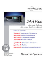 Microwave Radio Communications DAR Plus Manual Del Operador