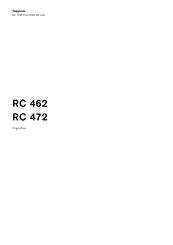 Gaggenau RC 472 Instrucciones De Uso