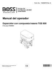 Boss Snowplow TGS 800 Manual Del Operador