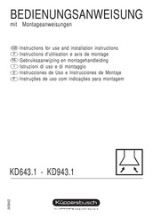 Kuppersbusch KD943.1 Instrucciones De Uso E Instrucciones De Montaje