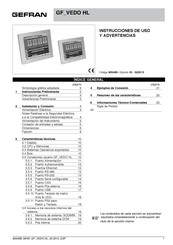 gefran GF VEDO HL Serie Instrucciones De Uso