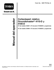Toro Groundsmaster 4110-D Manual Del Operador