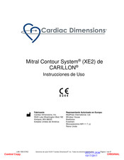 Cardiac Dimensions Mitral Contour System XE2 CARILLON Instrucciones De Uso