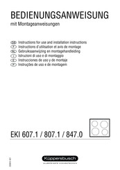 Kuppersbusch EKI 847.0 Instrucciones De Uso Y De Montaje