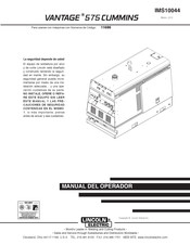 Lincoln Electric VANTAGE 575 CUMMINS Manual Del Operador