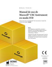 Promega Maxwell CSC AS6000 Instrucciones De Uso