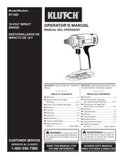Klutch NT18ID Manual Del Operador