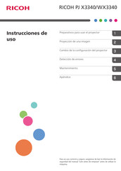 Ricoh PJ WX3340 Instrucciones De Uso