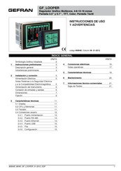 gefran GF_LOOPER Instrucciones De Uso Y Advertencias