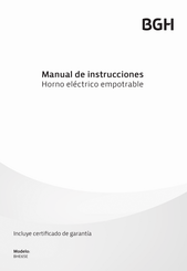 Hornos eléctricos. Manual de instrucciones Modelo BHE58M15. Incluye  certificado de garantía - PDF Descargar libre