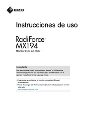 Eizo RadiForce MX194 Instrucciones De Uso