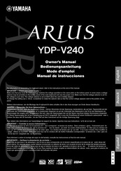 Yamaha ARIUS YDP-V240 Manual De Instrucciones