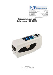 PCE Instruments PCE-CSM 6 Instrucciones De Uso