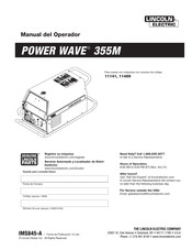Lincoln Electric 11141 Manual Del Operador