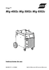 ESAB Origo Mig 6502c Instrucciones De Uso