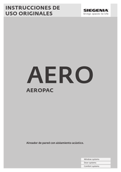 Siegenia AERO AEROPAC Serie Instrucciones De Uso Originales