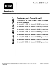 Toro GrandStand 74539 Manual Del Operador