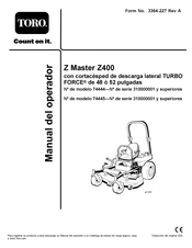 Toro Z Master Z400 Manual Del Operador