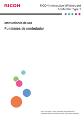Ricoh Interactive Whiteboard Controller Type 1 Instrucciones De Uso