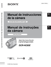 Sony Handycam DCR-HC85E Manual De Instrucciones