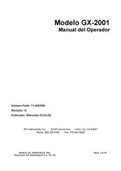 RKI Instruments GX-2001 Manual Del Operador