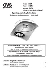CVS Pharmacy KS 34 Manual De Instrucciones