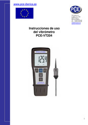 PCE Instruments PCE-VT204 Instrucciones De Uso