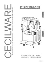 Cecilware MT2-UL-AF-BL Manual De Instrucciones