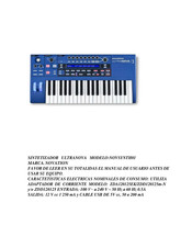 Novation ULTRANOVA NOVSYNTH01 Manual De Usuario