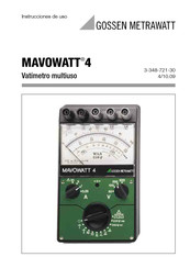 Gossen MetraWatt MAVOWATT 4 Instrucciones De Uso