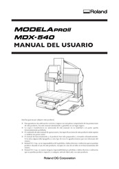 Roland MDX-540 Manual Del Usuario