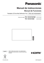 Panasonic TH-55VF2HW Manual De Instrucciones