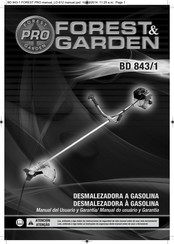 Forest Garden Pro BD 843/1 Manual Del Usuario Y Garantía