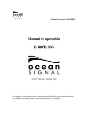 Ocean Signal E-100/E100G Manual De Usuario