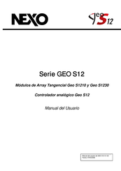 Nexo GEO S12 Serie Manual Del Usuario