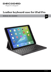 Decoded Leather keyboard case for iPad Pro Manual Del Usuario