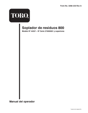 Toro 800 Manual Del Operador