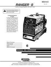 Lincoln Electric RANGER 8 Manual Del Operador