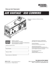 Lincoln Electric AIR VANTAGE 650 CUMMINS Manual Del Operador
