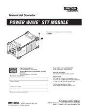 Lincoln Electric POWER WAVE STT MODULE Manual Del Operador