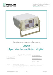 Miyachi Peco MG3D Instrucciones De Uso