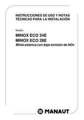 Manaut MINOX ECO 24E Instrucciones De Uso Y Notas Técnicas Para La Instalación
