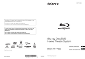 Sony BDV-F500 Manual De Instrucciones