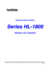 Brother HL - 1800 Series Manual Del Usuario